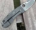2026C SPYDERCO Techno 2 Titanium Plain