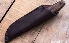 2026 ESEE Knives Belt Knife, Magnacut Blade, Burlap Micrata Handles & Leather Pouch