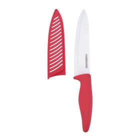 Professional 6-inch Ceramic Kitchen Chef Knife in Red