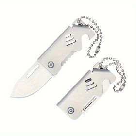 Small steel cannon mini knife: sharp and durable, compact and easy to carry and store, multi-functional design, super practical for daily express unp