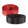 Solar Panel Wire, 50 ft Black + 50 ft Red Kit, 10 AWG (6 mm²) Solar Panel Extension Cable, PV Tinned Copper Wire, for Outdoor Home Off-Grid Photovolt