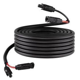 50FT Solar Panel Extension Cable, 10 AWG, Solar Panel Wire with Flame Retardant Protective Sleeving, Female and Male Connectors, IP67 Waterproof PV W