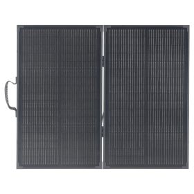 100W Foldable Solar Panel with Frame, 16BB N-Type Portable Monocrystalline Solar Panel Charger 24% Efficiency, IP67 Waterproof with 30A PWM Controlle