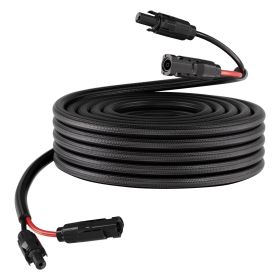 30FT Solar Panel Extension Cable, 10 AWG, Solar Panel Wire with Flame Retardant Protective Sleeving, Female and Male Connectors, IP67 Waterproof PV W