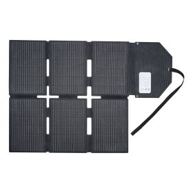 60W Foldable Solar Panel Charger, 16BB N-Type Monocrystalline Solar Panel 24% Efficiency, Lightweight Portable with MC4 Output, Type-C, USB-A & DC Po