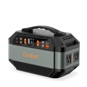 Gofort 330W Portable Power Station, 299Wh Solar Generator Backup Power Supply with 2X 110V AC Outlets, 4X 12V DC Outlets and 4X USB Outlets for Outdo
