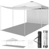 10x10FT pop up Canopy Tent with 2 sidewalls, Outdoor Canopy Tent for Parties