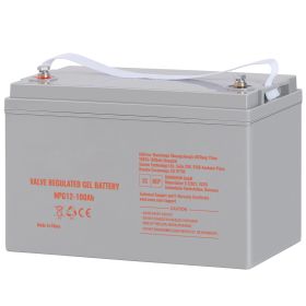 Deep Cycle Battery, 12V 100 AH, AGM Marine Rechargeable Battery, High Self-Discharge Rate 800A Current, for RV Solar Marine Off-Grid Applications UPS