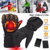 Heating Warm Gloves Battery Powered Heated Waterproof Gloves Unisex Electric Heated Gloves For Outdoor Sports Cycling Riding Skiing Skating Hiking Hu
