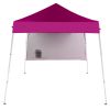 6x6ft Pop Up Canopy Tent, Outdoor Tent Canopy Foldable Portable Canopies for Camping, Patio, Easy Up Gazebo Canopy with Carry Bag Slant Legs, pink