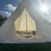 Bell Tent 4 Season 9.85ft Glamping Tent, Hot Tent,Ideal for Family Camping, Hiking,Canvas Tent with Aluminum Pole. Support Camouflage Fabric Customiz