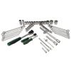 61-Piece Mechanics Tool Set, 1/2" & 1/4" Socket Tool Set - Including Ratchet Set Metric Drive Socket Wrenches Set, for Auto Repair Machine Repair
