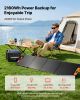 Portable Power Station, 2400W Portable Solar Generator with 200W Foldable Solar Panel, 2160Wh Expandable LiFePO4 Battery Backup with 10 Output Ports
