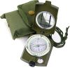 Military Lensatic Sighting Compass; Survival Tactical Backpacking Compact; Handheld Gear With Carry Bag; Waterproof Compass For Hiking Camping Huntin