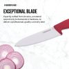 Professional 6-inch Ceramic Kitchen Chef Knife in Red