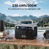 Flashfish 300W Power Station + 60W Solar Panel 230.4Wh LiFePO4 (Peak 600W) Solar generator AC Outlets Portable Power Station,Power Bank, Battery Back
