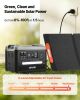 Portable Power Station, 2400W Portable Solar Generator with 200W Foldable Solar Panel, 2160Wh Expandable LiFePO4 Battery Backup with 10 Output Ports