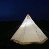 Bell Tent 4 Season 9.85ft Glamping Tent, Hot Tent,Ideal for Family Camping, Hiking,Canvas Tent with Aluminum Pole. Support Camouflage Fabric Customiz