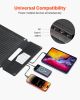 30W Foldable Solar Panel Charger, 16BB N-Type Monocrystalline Solar Panel 24% Efficiency, Ultra-Light Portable with USB-A, USB-A (QC3.0) & Type-C Por