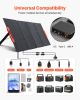 150W Foldable Monocrystalline Solar Panel, 23% Efficiency Portable ETFE Mono Solar Panel Charger with MC4 Output, Type-C, QC3.0 USB & DC Ports, IP67