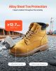 Steel Toe Work Boots, US Size 9, Waterproof Work Boots for Men, Slip-Resistant Work Boot, Lightweight and Breathable Rubber Sole Mens Boots for Indus
