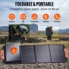 Portable Monocrystalline Solar Panel, Monocrystallin120W Foldable e ETFE Solar Charger, 23% Efficiency Solar Panel with Type C, DC 18V, QC3.0 USB Por