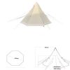 Bell Tent 4 Season 9.85ft Glamping Tent, Hot Tent,Ideal for Family Camping, Hiking,Canvas Tent with Aluminum Pole. Support Camouflage Fabric Customiz