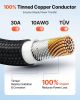 100FT Solar Panel Extension Cable, 10 AWG, Solar Panel Wire with Flame Retardant Protective Sleeving, Female and Male Connectors, IP67 Waterproof PV