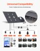 60W Foldable Solar Panel Charger, 16BB N-Type Monocrystalline Solar Panel 24% Efficiency, Lightweight Portable with MC4 Output, Type-C, USB-A & DC Po
