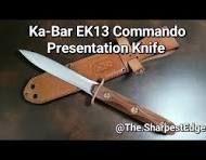 2026 KA-BAR EK COMMANDO PRESENTATION KNIFE, BROWN LEATHER SHEATH