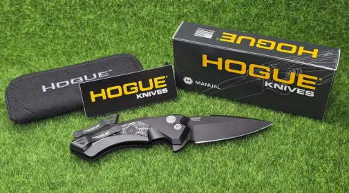 2026t HOGUE X5 3.5" Folder CPM154 Spear Point Blade Black Finish - Black Aluminum Frame G-Mascus Black G10 Insert