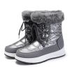 Winter new high tube warm large size women's shoes plus velvet snow boots fashion women's boots 36-43