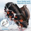 Shoe Ice Claws, Traction Shoe Nails, Ice and Snow Grip Straps with 19 Stainless Steel Nails, Shoe Claws Anti-Slip Boot Nails, Suitable for Walking, J
