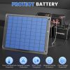 Solar Panel Car Battery Charger Portable Waterproof Power Trickle Battery Charger 12V&car Battery maintainer for Car Boat Marine Motorcycles Truck, B