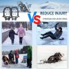 Shoe Ice Claws, Traction Shoe Nails, Ice and Snow Grip Straps with 19 Stainless Steel Nails, Shoe Claws Anti-Slip Boot Nails, Suitable for Walking, J