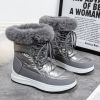 Winter new high tube warm large size women's shoes plus velvet snow boots fashion women's boots 36-43