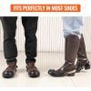 Steel Toe Covers for Shoes Safety Overshoes Steel Toe Caps Safety Boot Anti-Smash Titanium Aluminum Alloy Toe Shoe Covers with Adjustable Strap for M