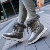 Winter new high tube warm large size women's shoes plus velvet snow boots fashion women's boots 36-43